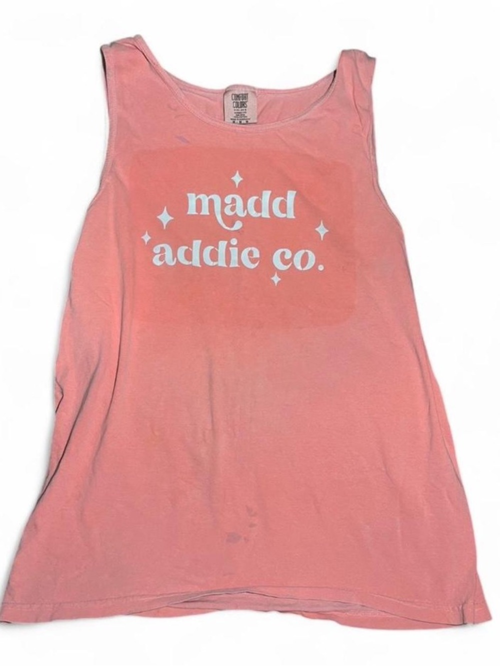 Maddie Addie Co. Comfort Colors Coral Pink Crewneck Tee